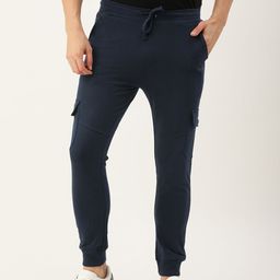 The Indian Garage Co Men Navy Blue Solid Slim Fit Jogger-picture-43