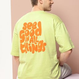 Harvard Typography Printed Drop-Shoulder Sleeves Pure Cotton T-shirt-image-34