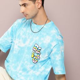 Minions by Kook N Keech Dyed Oversized Drop-Shoulder Sleeves Pure Cotton T-shirt-image-18