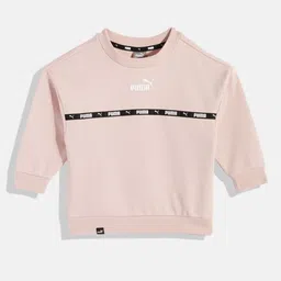 Puma Girls Pink Power Tape Sweatshirt-image-60