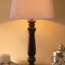 Homesake Black Solid Handcrafted Bedside Standard Table Lamp with Shade-14