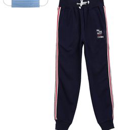 Lil Tomatoes Boys Navy Blue Solid Joggers-image-73