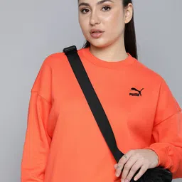 Puma Pure Cotton Drop Shoulder Sleeves Hot Heat Oversized Sweatshirt-picture-56