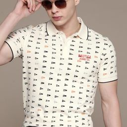 Nautica Nautical Printed Polo Collar Pure Cotton T-shirt-image-24