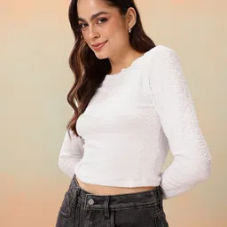 Mast & Harbour Seersucker Crop Top-picture-48