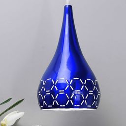 Homesake Blue Printed Glossy Spinning Cross-Cut Hanging Light-image-90