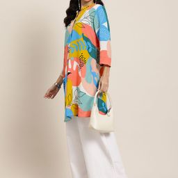 HERE&NOW Printed Crepe Kurta-image-10