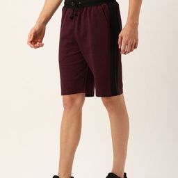 ARISE Men Maroon Solid Shorts-image-16