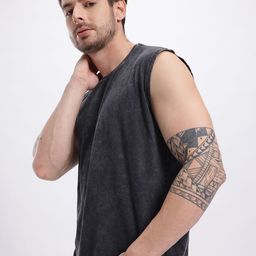 glitchez Washed Effect Pure Cotton Relaxed Fit T-shirt-image-76