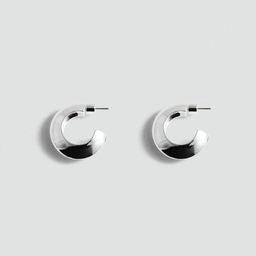 MANGO Contemporary Half Hoop Earrings-image-89