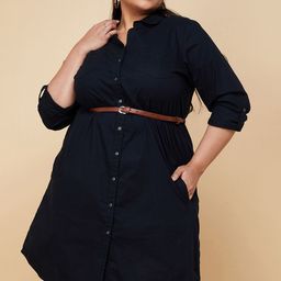 max Women Belted Cotton Dress-picture-15