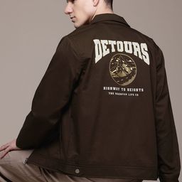 The Roadster Lifestyle Co.  Typography Print Tailored Jacket-33