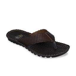 Liberty Men Brown Self Design Slip-On-picture-11
