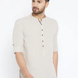 even Men Beige Solid Straight Kurta-image-95