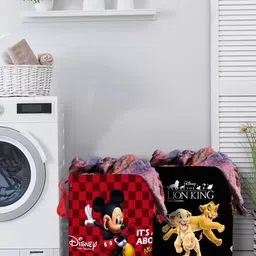 Kuber Industries Set Of 2 Disney Printed Foldable Laundry Bags-19
