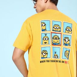 Minions by Kook N Keech Minions Printed Pure Cotton Oversize T-shirt-image-46
