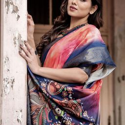 DIVASTRI Kalamkari Dyed Zari Paithani Saree-39