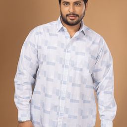 Sizeupp Men Plus Size Collared Neck Printed Casual Shirt-image-39