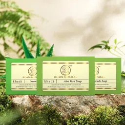 Khadi Natural Unisex Set of 3 Sustainable Handmade Soaps-27