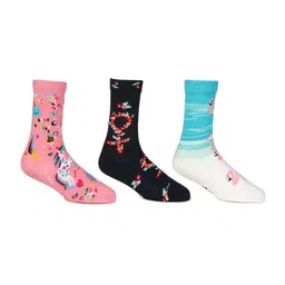 KazarMax Kids Unisex Pack Of 3 Printed Calf-Length Socks-picture-11