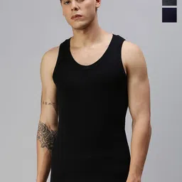 ONN Pack of 3 Cotton Innerwear Gym Vests ONN_131_AST4_3PC-image-22