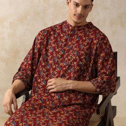 Moara Floral Printed Straight Pure Cotton Long Kurta-image-96