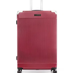 SWISS BRAND Maroon Solid Soft-Sided Large Trolley Bag-3