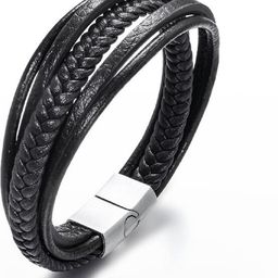 Moneekar Jewels Women Black Leather Multistrand Bracelet-image-97