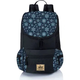 LUNAR'S Unisex Blue & White Geometric Applique Backpack-image-18