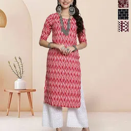 7Threads Women Pack Of 4 Floral Printed Daily Straight Kurtas-23
