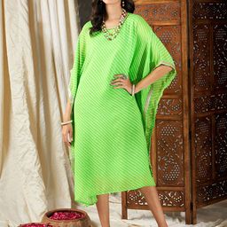 Shae by SASSAFRAS Striped Layered Kaftan Ethnic Midi Dress-image-8