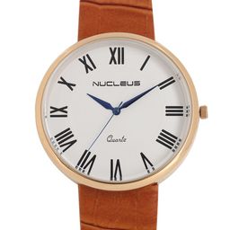 Nucleus Unisex White & Brown Analogue Watch LPRRGWBRi-White-image-78