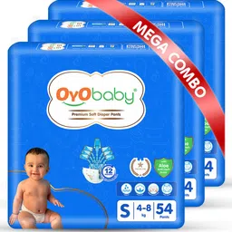 OyO Baby Pack of 3 Premium Soft Diaper Pants - Small-image-11