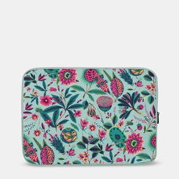 THREADCURRY Unisex Sea Green & Pink Printed Laptop Sleeve-47