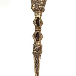 Exotic India Gold Toned Brass Tibetan Buddhist Showpiece-image-26