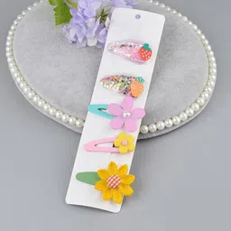 Jewels Galaxy Women Blue & Pink Set of 5 Tic Tac Hair Clip-51