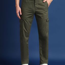 Hancock Men Comfort Straight Fit Easy Wash Cargos Trousers-picture-49