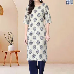 Moda Rapido Pack of 2 Printed Straight Kurta with Trousers-image-30