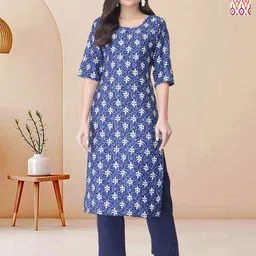 Moda Rapido Pack of 2 Printed Straight Kurta with Trousers-picture-38