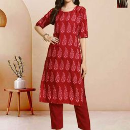 Moda Rapido Pack of 2 Printed Straight Kurta with Trousers-picture-37
