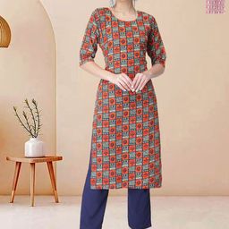 Moda Rapido Pack of 2 Printed Straight Kurta with Trousers-picture-33