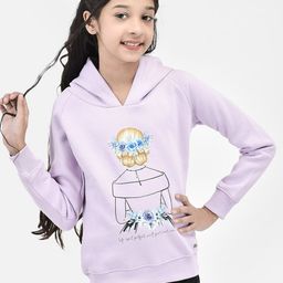 Crimsoune Club Girls Graphic Printed Hooded Cotton Pullover-image-65