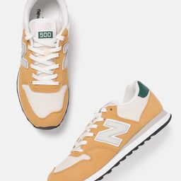 New Balance Unisex 500 Woven Design Leather Sneakers-49