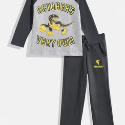 KOKOMO Boys Printed Pure Cotton T-shirt with Pyjamas-image-57