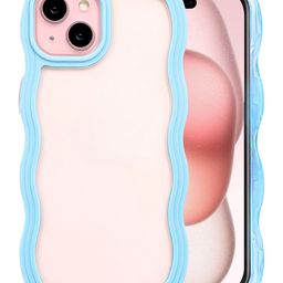 QRIOH iPhone 15 Blue Wavy Silicon Case-image-77