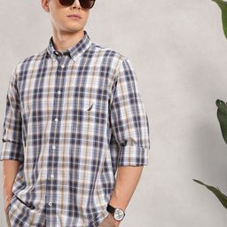 Nautica Classic Fit Tartan Checked Pure Cotton Shirt-image-44