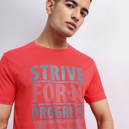 HRX by Hrithik Roshan Typography Printed Rapid-Dry Training T-shirt-image-93