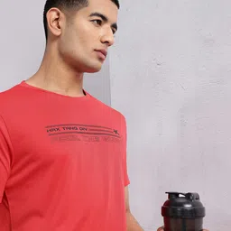 HRX by Hrithik Roshan Typography Printed Rapid-Dry Training T-shirt-image-98