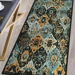 Story@home Blue & Brown Printed Anti-skid Floor Carpet-image-80