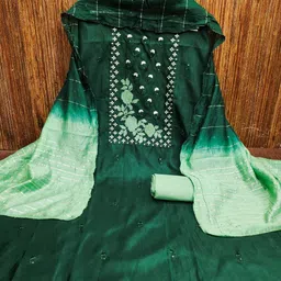 LeeliPeeri Designer Floral Embroidered Unstitched Dress Material-image-93